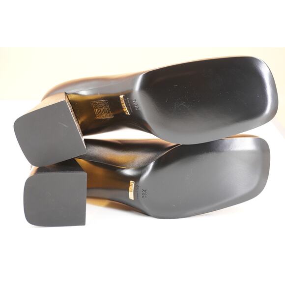 Gucci Black Leather Horsebit Block Heel Pumps with Gold Hardware - Picture 11 of 11